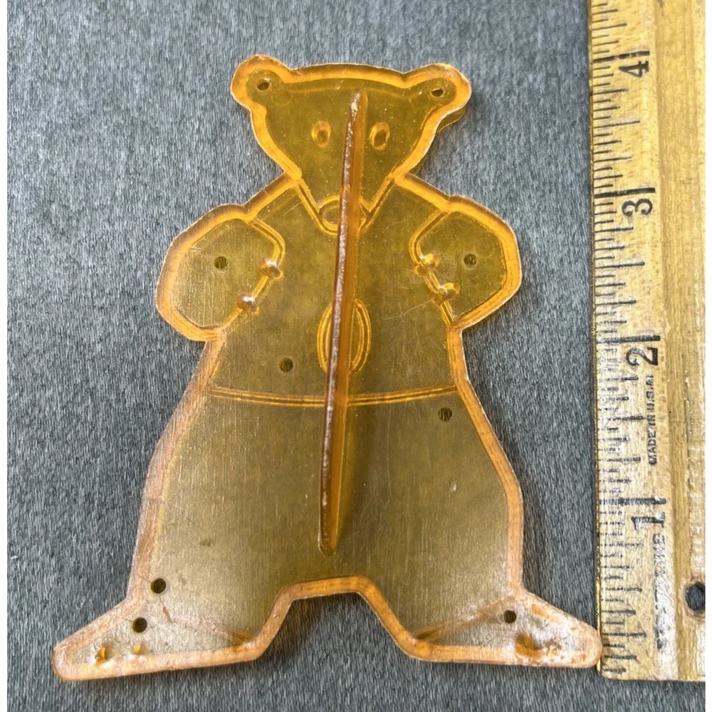 Vintage Orange Plastic Circus Animal Cookie Cutters 5pc Giraffe Lion Horse Bear